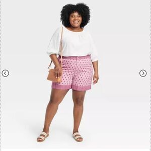 🆕🩳High-Rise Relaxed Fit Pull-On Shorts
